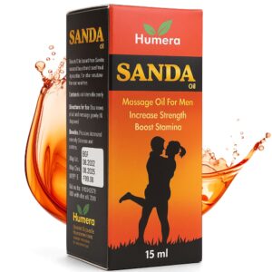 Humera Herbal Sanda Gold Oil for Men – Ayurvedic Massage Oil for Energy, Vitality & Body Strength – 15ml